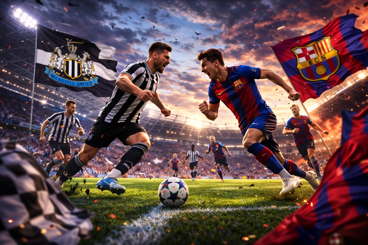 Susunan Pemain Newcastle United vs Barcelona Prediksi Liga Champions