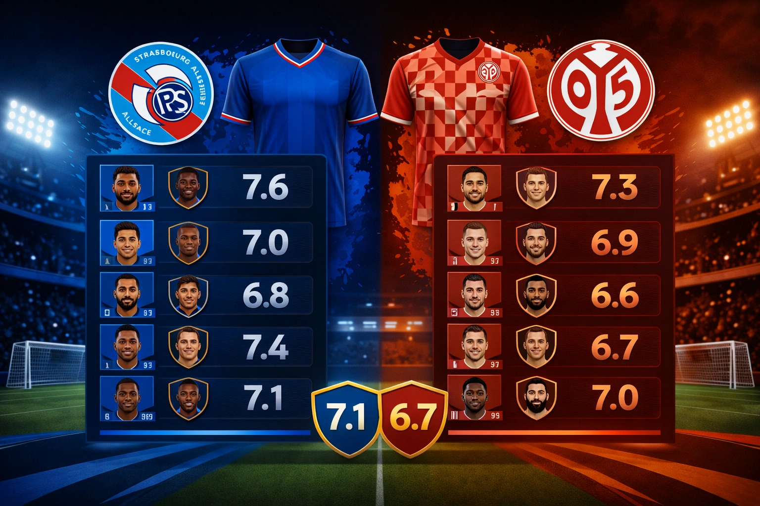Rating Pemain Strasbourg vs Mainz 05 Leg Kedua Panas