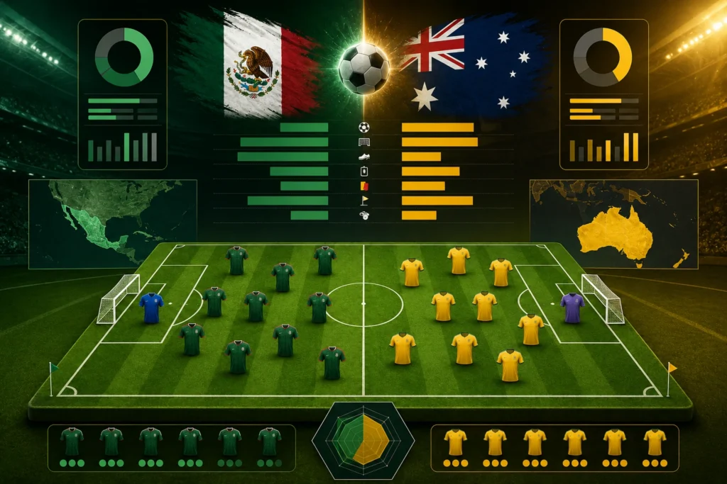 Statistik dan Susunan Pemain Mexico vs Australia
